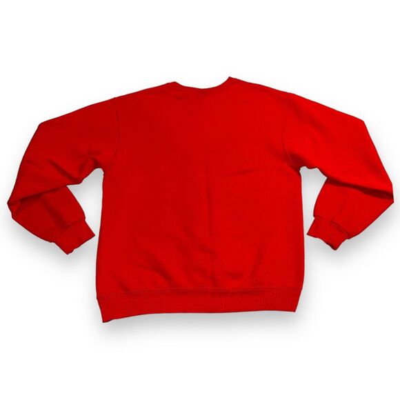 Fruit of the Loom Unisex Sweatshirt Basic Solid Red Pullover Long Sleeves Medium - Picture 4 of 5
